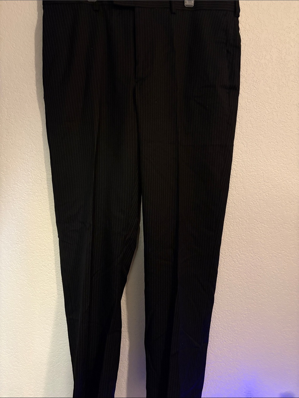 Perry Ellis Black Pinstripe Men's Dress Pants